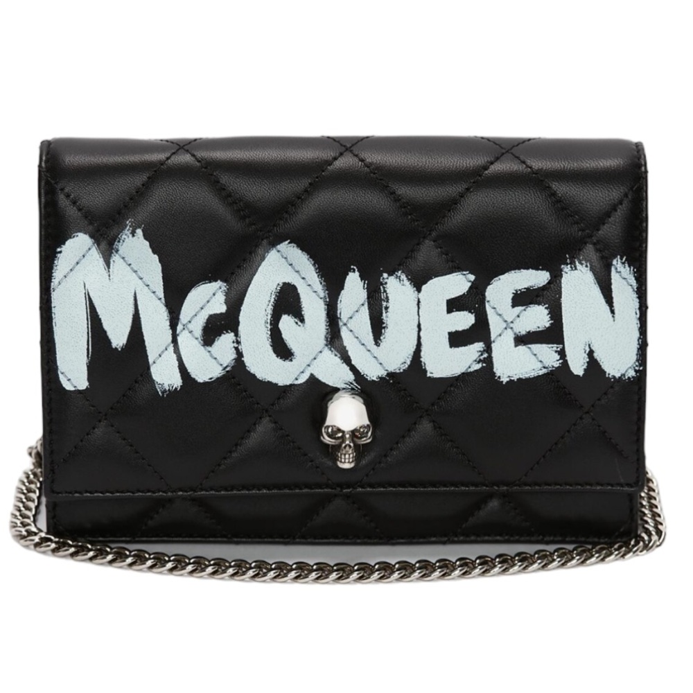 NEW ALEXANDER MCQUEEN GRAFFITI SMALL QUILTED HANDBAG - Picture 2 of 12